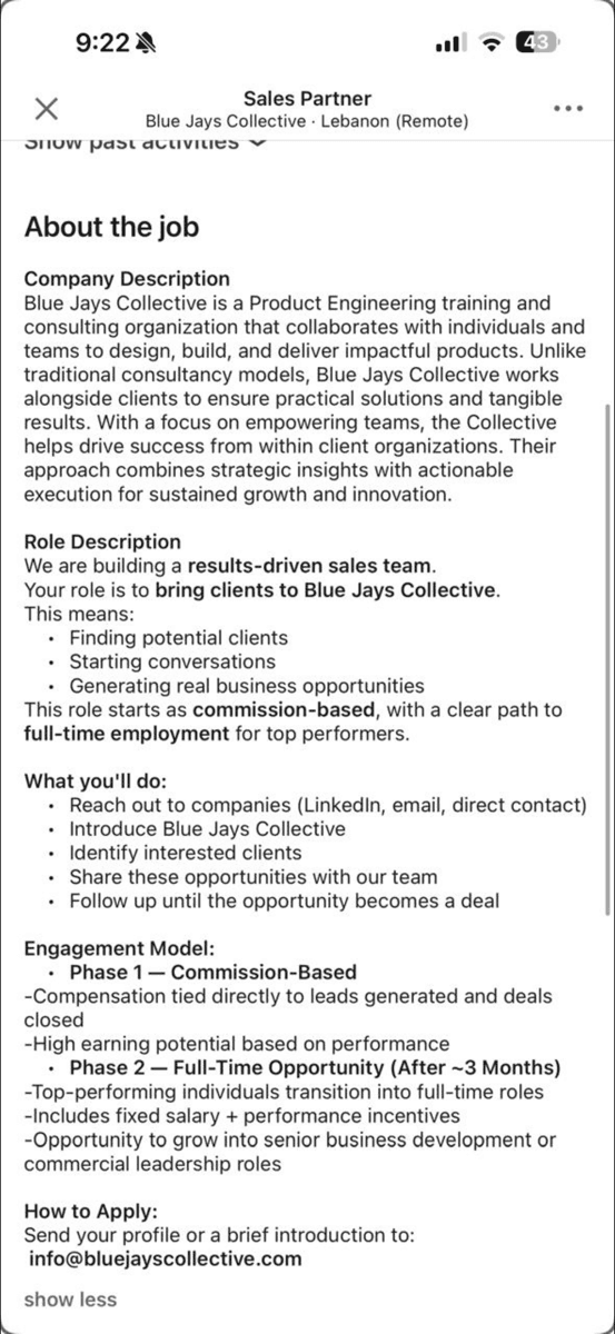 Sales and Outreach Partner